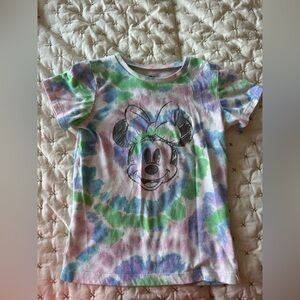 Disney Kids Minnie Mouse Tie-Dye Tee - Pink, Blue, Green